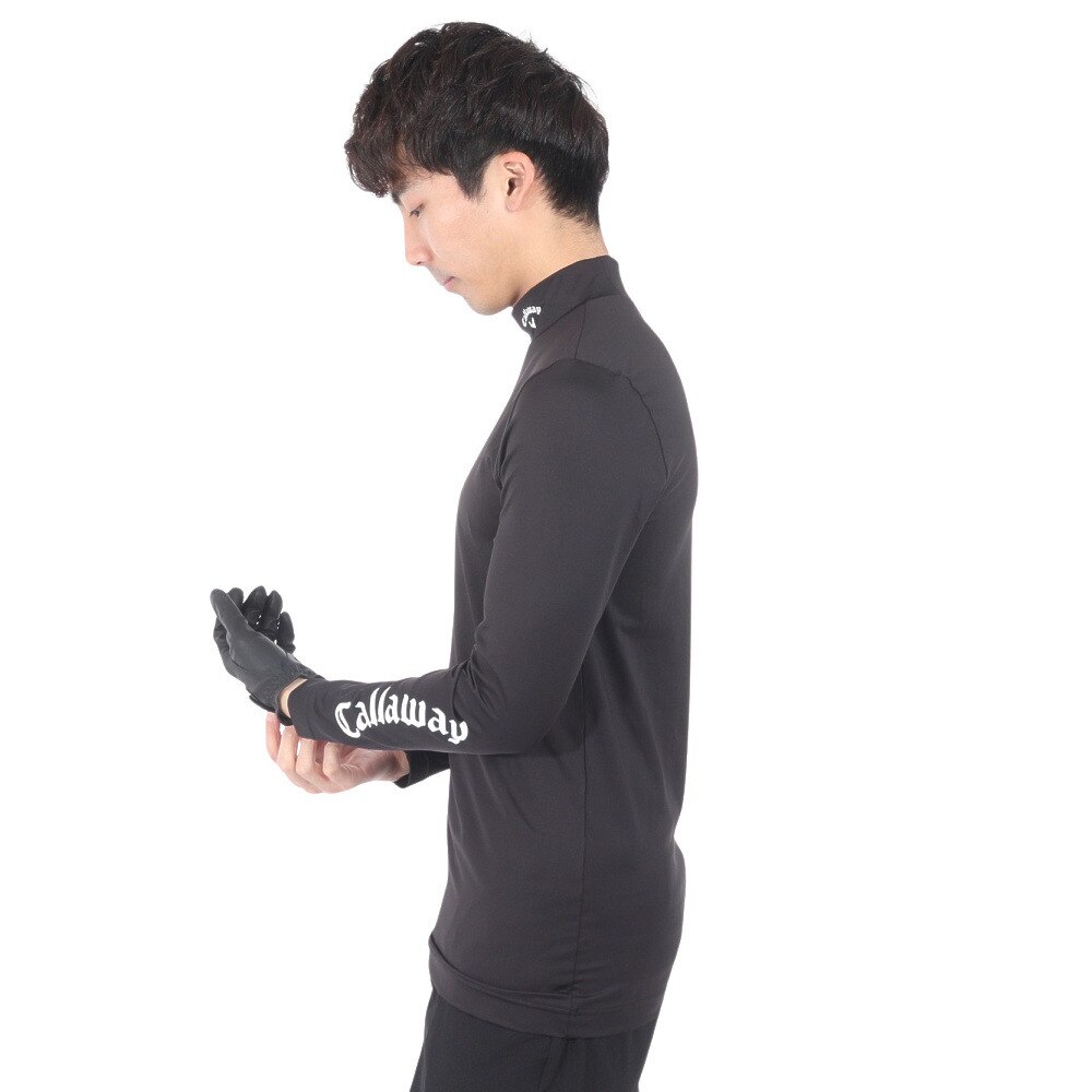 キャロウェイ（CALLAWAY）（メンズ）ゴルフウェア 吸汗速乾 インナー クールコア 天竺 長袖ハイネックシャツ C24932100-1010