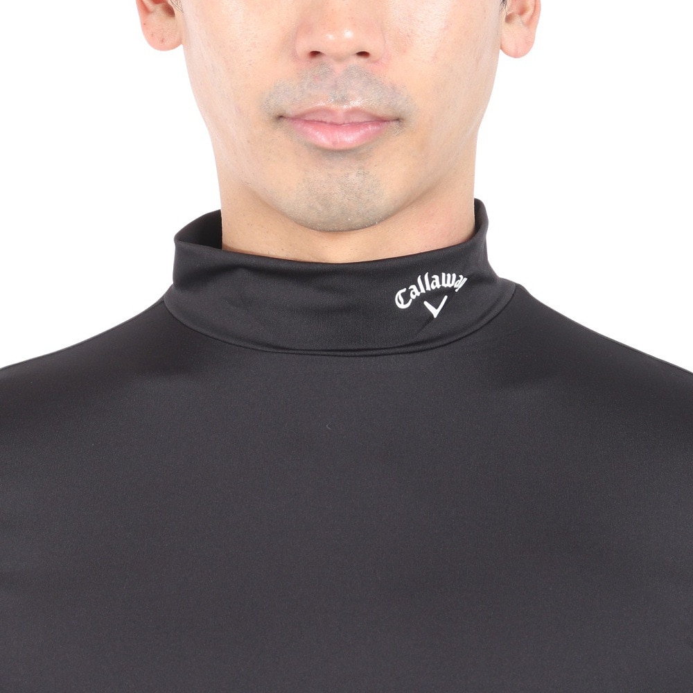 キャロウェイ（CALLAWAY）（メンズ）ゴルフウェア 吸汗速乾 インナー クールコア 天竺 長袖ハイネックシャツ C24932100-1010