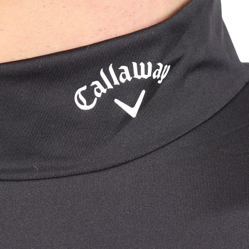 キャロウェイ（CALLAWAY）（メンズ）ゴルフウェア 吸汗速乾 インナー クールコア 天竺 長袖ハイネックシャツ C24932100-1010