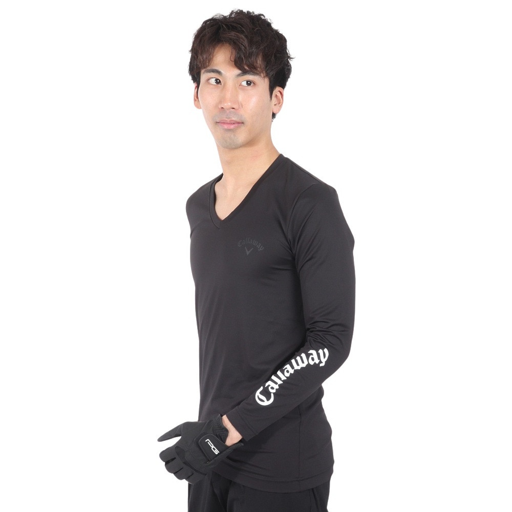 キャロウェイ（CALLAWAY）（メンズ）ゴルフウェア 吸汗速乾 アンダーウェア クールコア天竺Vネックインナーシャツ C24932101-1010