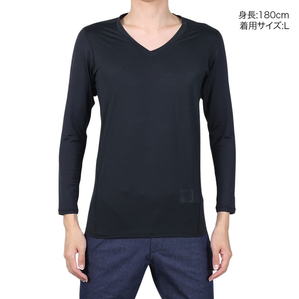 オークリー（OAKLEY）（メンズ）ゴルフウェア アンダーウェア 接触冷感 ベースレイヤー Vネック FOA406355-02E