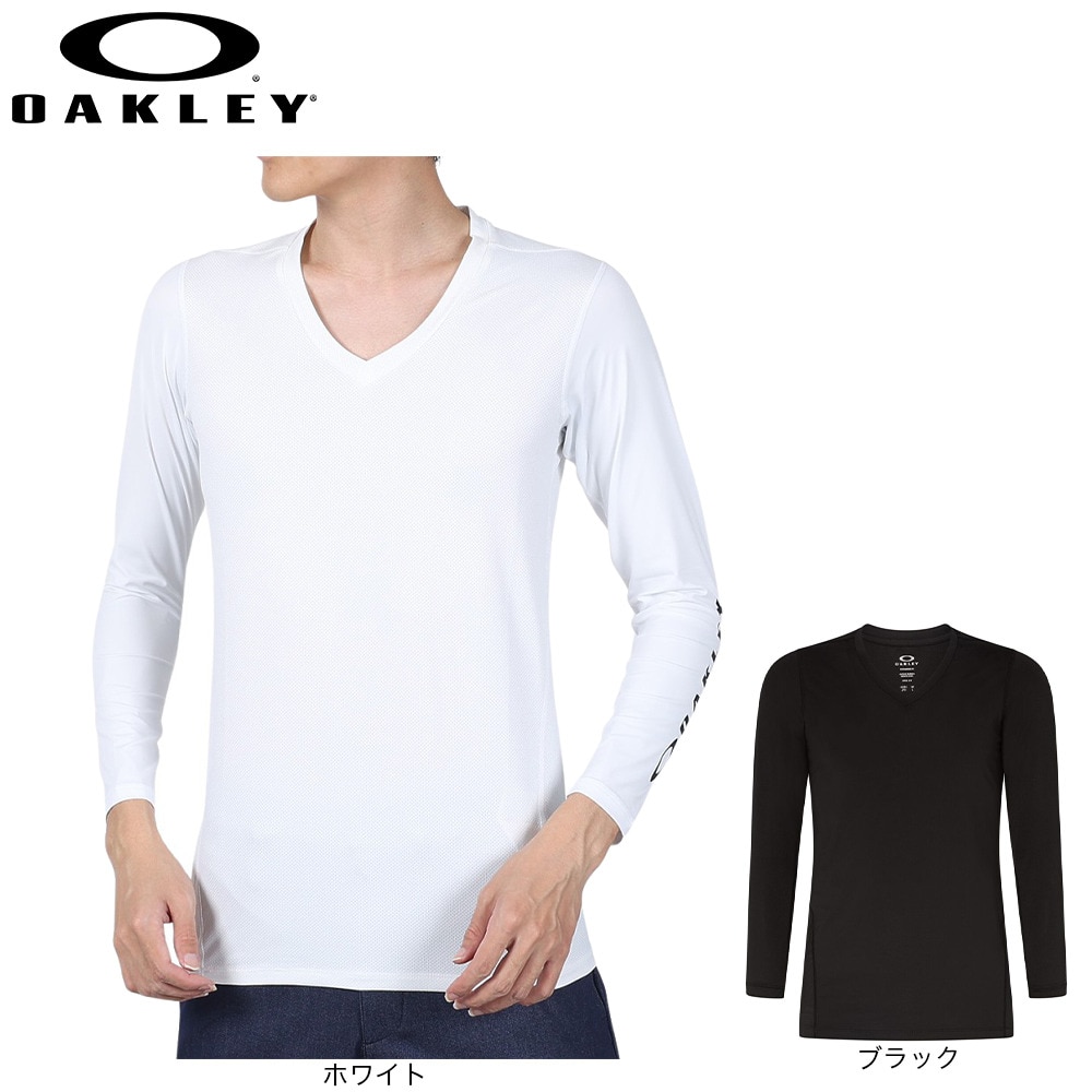 オークリー（OAKLEY）（メンズ）ゴルフウェア アンダーウェア 接触冷感 ベースレイヤー Vネック FOA406355-02E