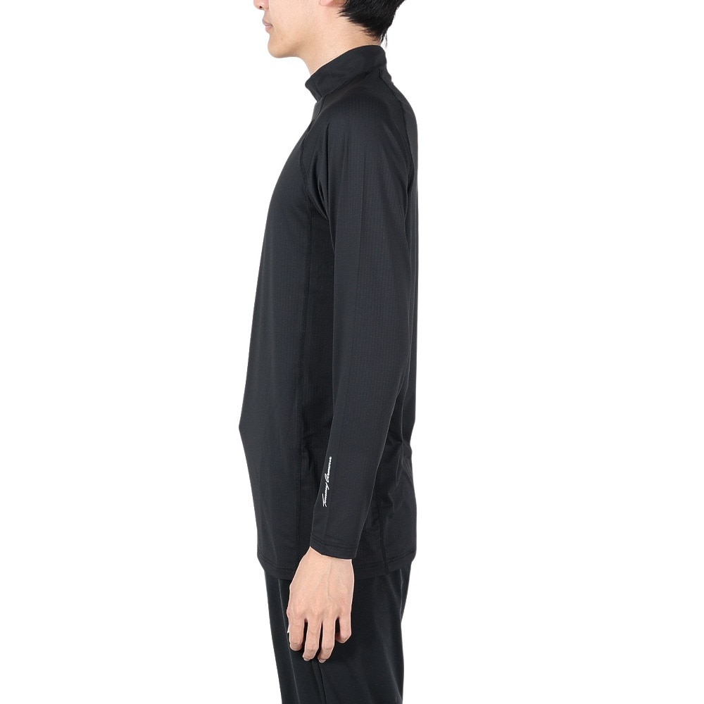 トミーアーマー（Tommy Armour）（メンズ）ゴルフウェア インナー 吸汗速乾 ベーシック 長袖モックネック TAGC24B040113 BLK