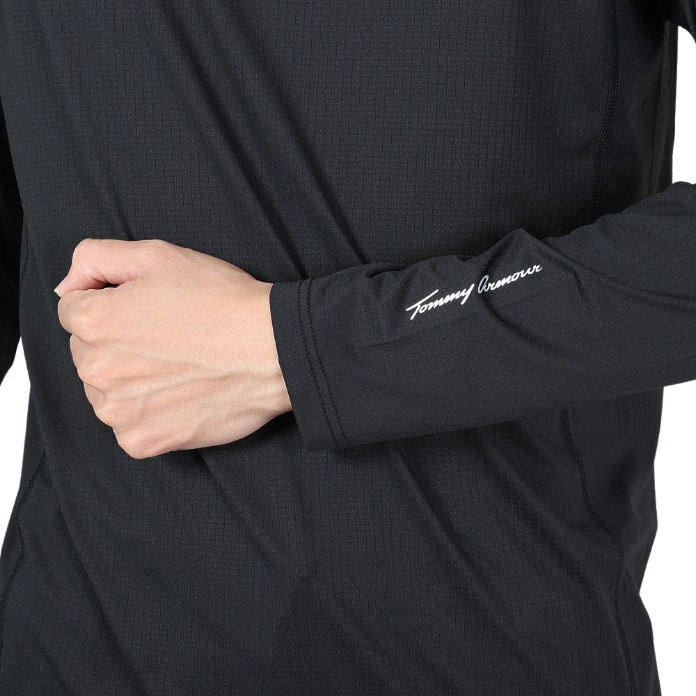トミーアーマー（Tommy Armour）（メンズ）ゴルフウェア インナー 吸汗速乾 ベーシック 長袖モックネック TAGC24B040113 BLK