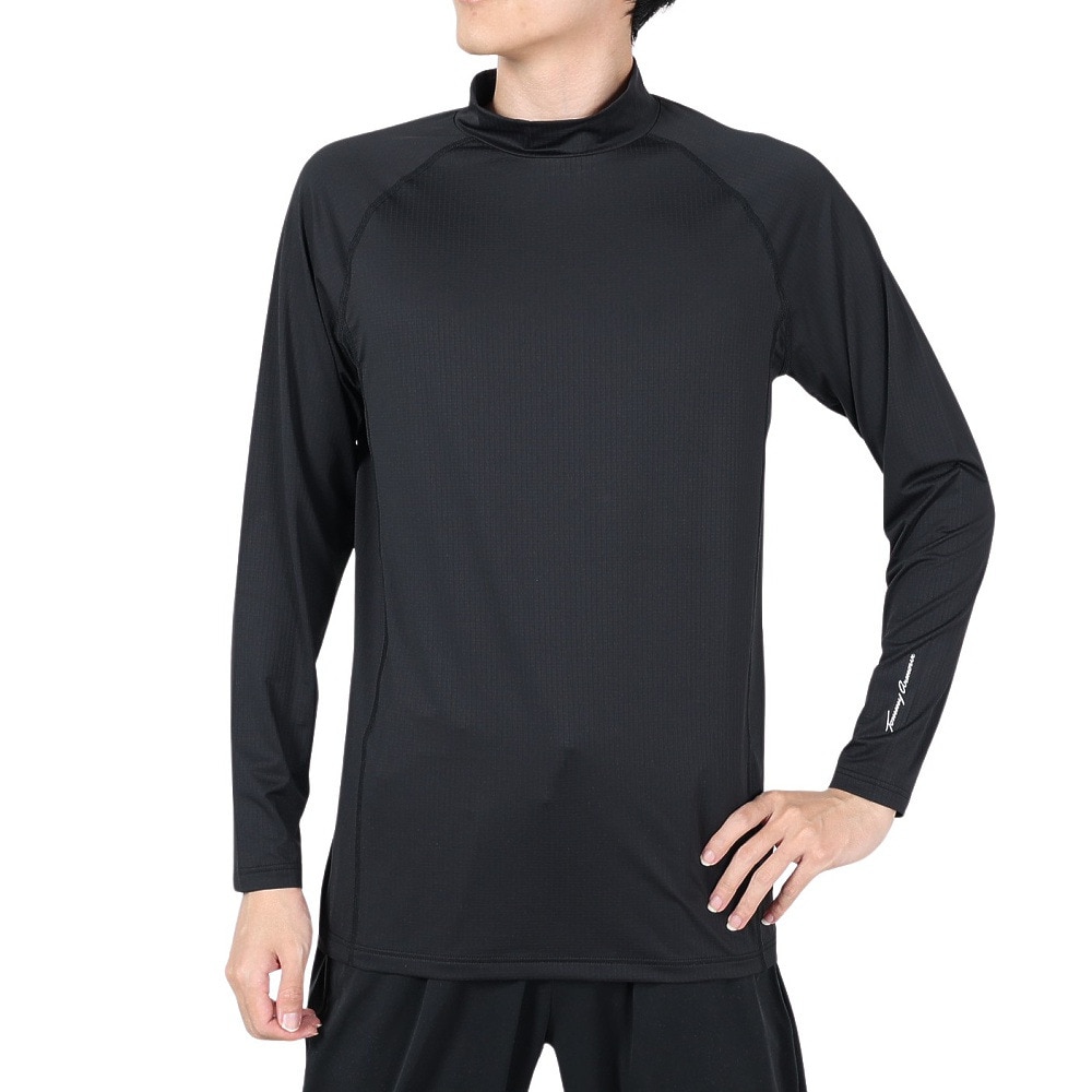 トミーアーマー（Tommy Armour）（メンズ）ゴルフウェア インナー 吸汗速乾 ベーシック 長袖モックネック TAGC24B040113 BLK
