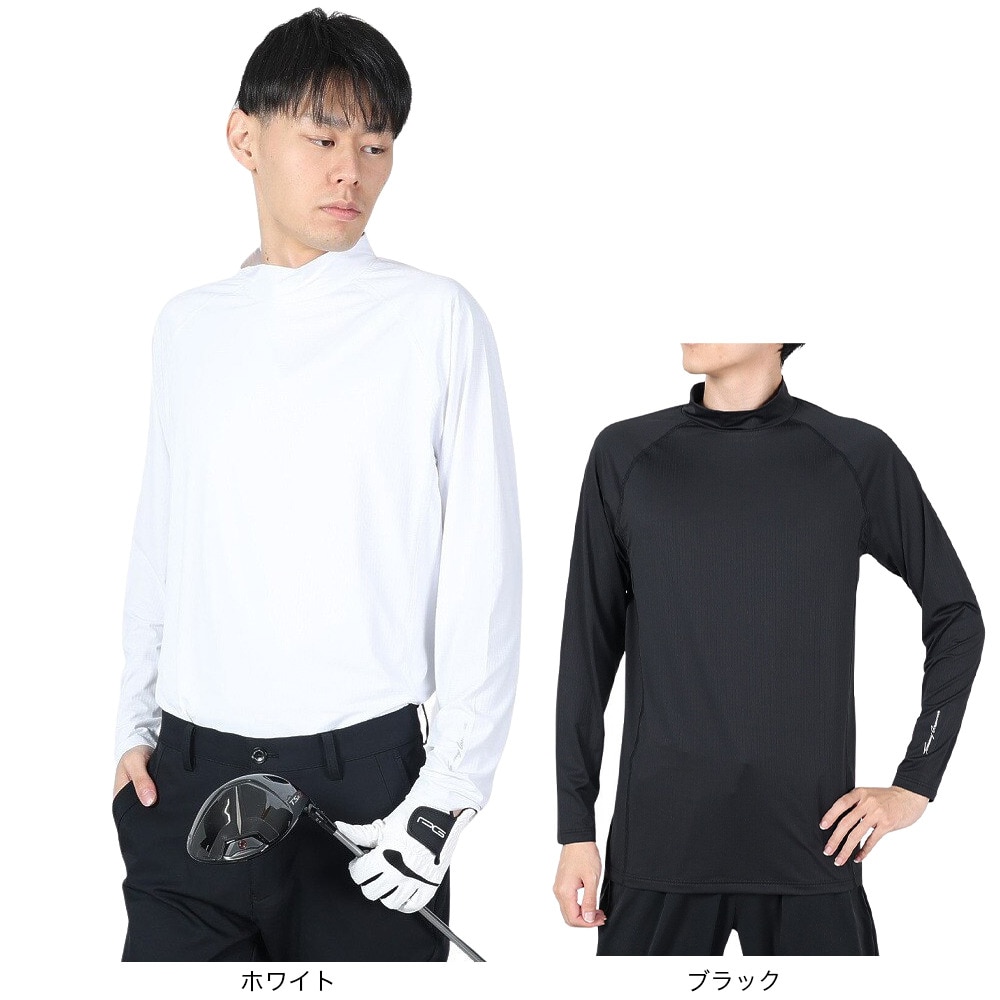 トミーアーマー（Tommy Armour）（メンズ）ゴルフウェア 吸汗速乾 ベーシック 長袖モックネック インナー TAGC24B040113 WHT