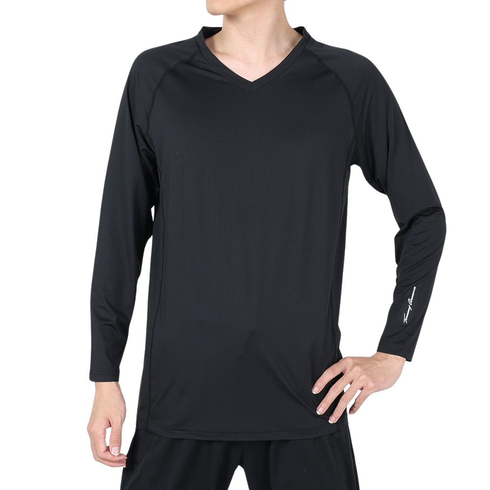 トミーアーマー（Tommy Armour）（メンズ）ゴルフウェア インナー 吸汗速乾 ベーシック 長袖Vネック シャツ TAGC24B040114 BLK
