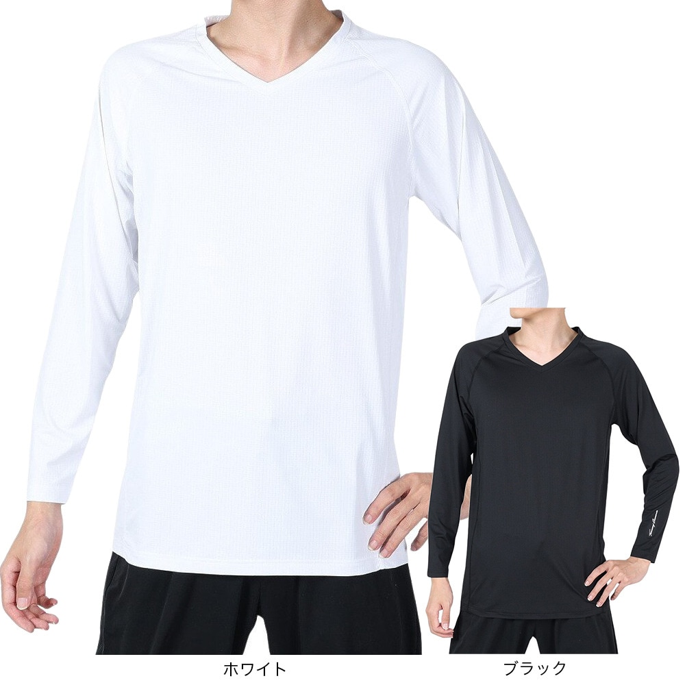 トミーアーマー（Tommy Armour）（メンズ）ゴルフウェア インナー 吸汗速乾 ベーシック 長袖Vネック シャツ TAGC24B040114 BLK