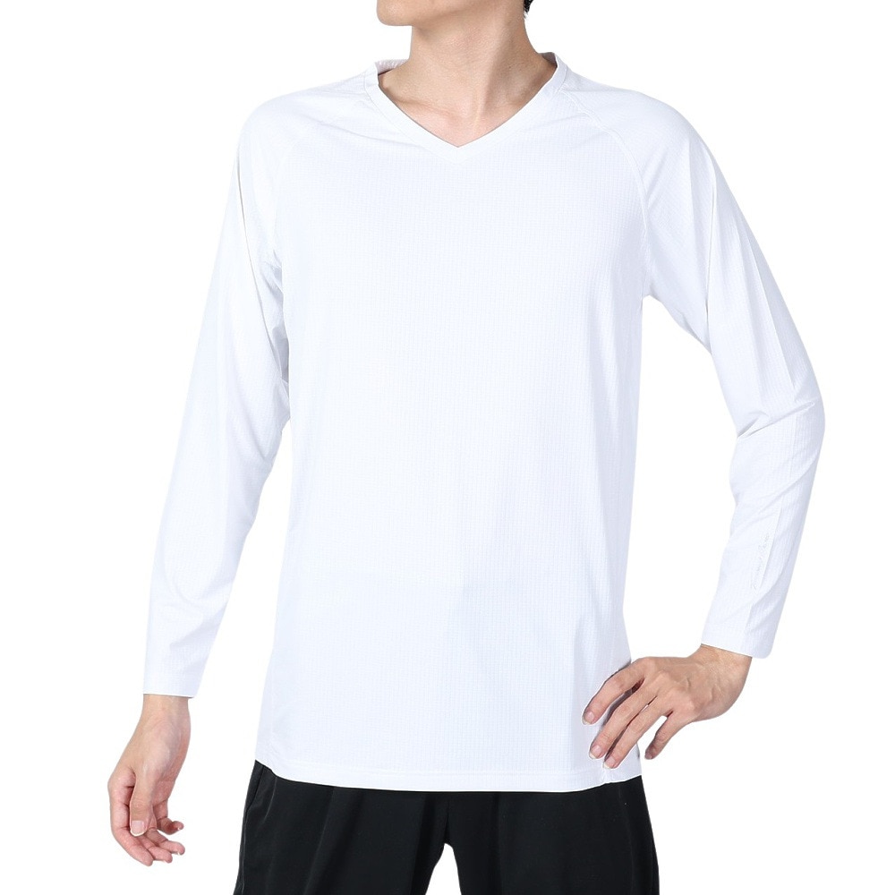 トミーアーマー（Tommy Armour）（メンズ）ゴルフウェア 吸汗速乾 ベーシック 長袖Vネック インナー TAGC24B040114 WHT