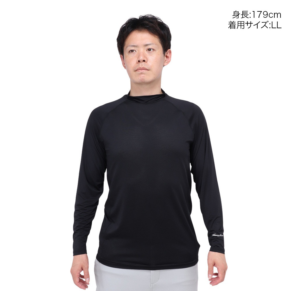 トミーアーマー（Tommy Armour）（メンズ）ゴルフウェア インナー 吸汗速乾 接触冷感 長袖シャツ TAGC24S040050 BLK