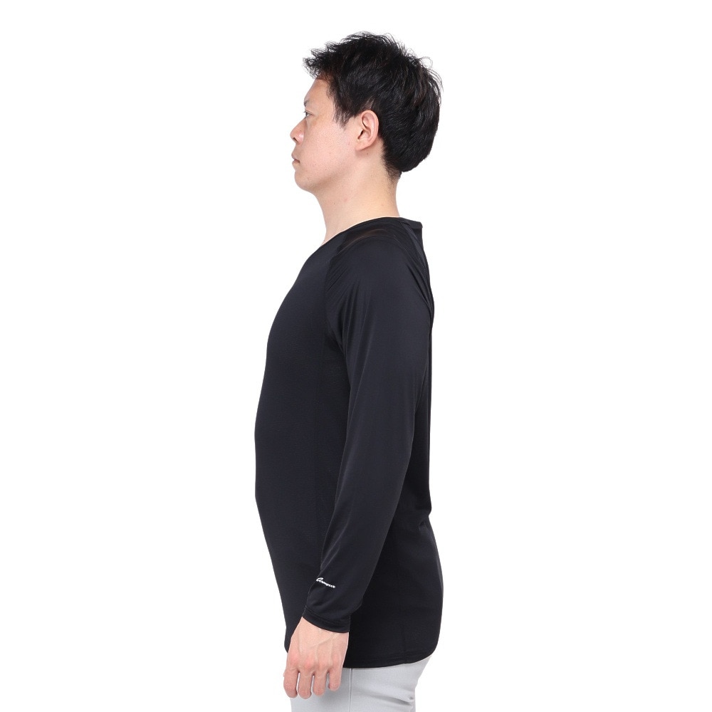 トミーアーマー（Tommy Armour）（メンズ）ゴルフウェア インナー 吸汗速乾 接触冷感 長袖 Vネックシャツ TAGC24S040051 BLK