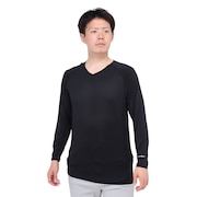 トミーアーマー（Tommy Armour）（メンズ）ゴルフウェア 吸汗 速乾 接触冷感 長袖 Vネックシャツ TAGC24S040051 BLK