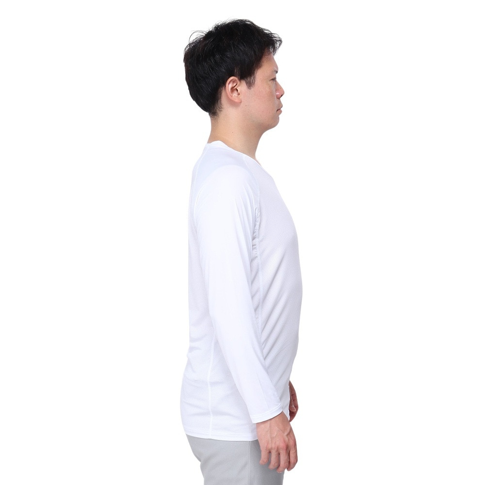 トミーアーマー（Tommy Armour）（メンズ）ゴルフウェア 吸汗速乾 接触冷感 長袖VネックTシャツ TAGC24S040051 WHT