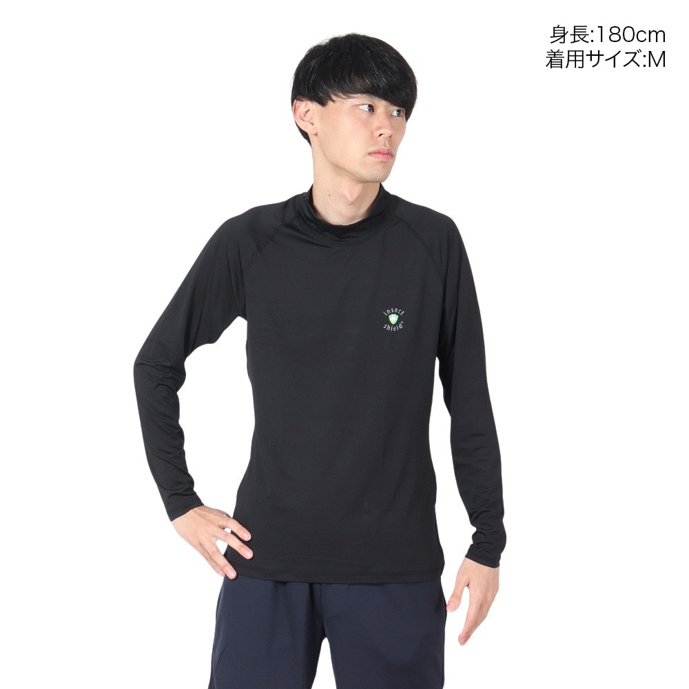 インセクトシールドジャパン（insect shield）（メンズ）ゴルフウェア 吸汗速乾 消臭 モックネック ロングスリーブTシャツ 長袖シャツ 2065TC-07