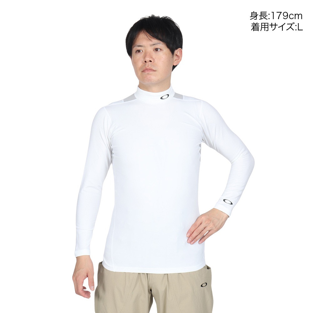 オークリー（OAKLEY）（メンズ）ゴルフウェア ベースレイヤー長袖モックネックシャツ FOA407068-100