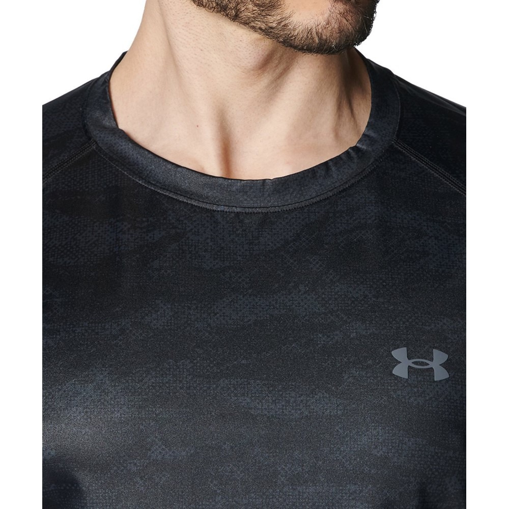 アンダーアーマー（UNDER ARMOUR）（メンズ）ゴルフウェア アイソチル フィッティド カモ ロングスリーブ クルーネックシャツ 6001244 001