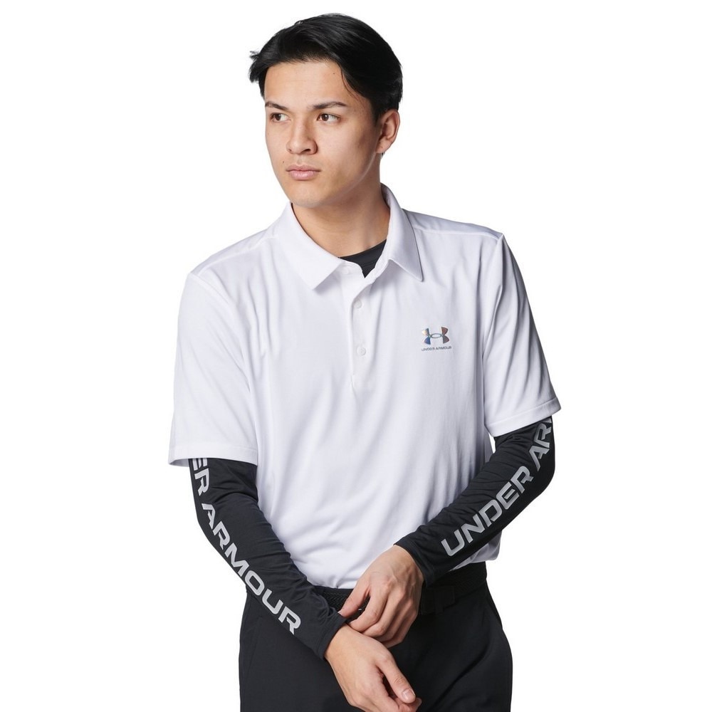 アンダーアーマー（UNDER ARMOUR）（メンズ）ゴルフウェア 速乾 ヒートギア フィッティド ノベルティ 長袖 クルーネックシャツ 6001245 001