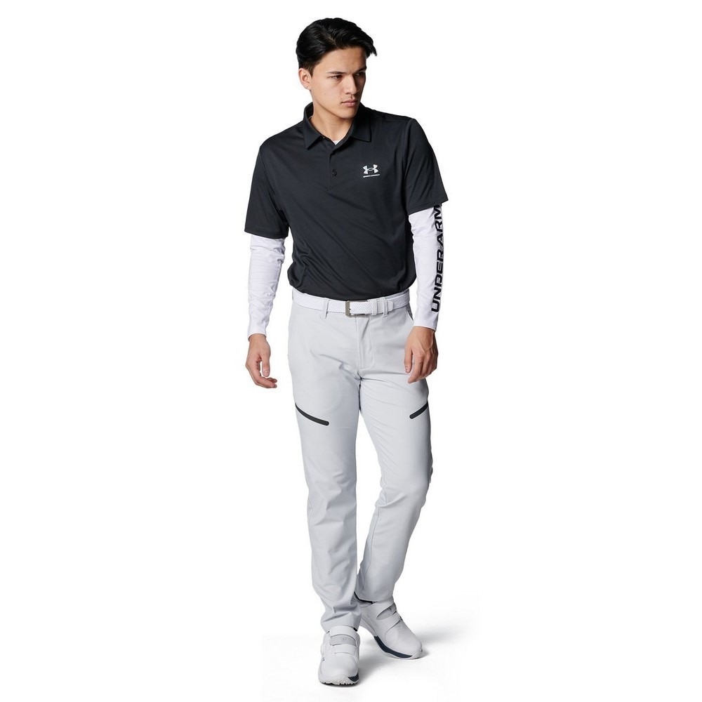アンダーアーマー（UNDER ARMOUR）（メンズ）ゴルフウェア 速乾 ヒートギア フィッティド ノベルティ 長袖 クルーネックシャツ 6001245 100