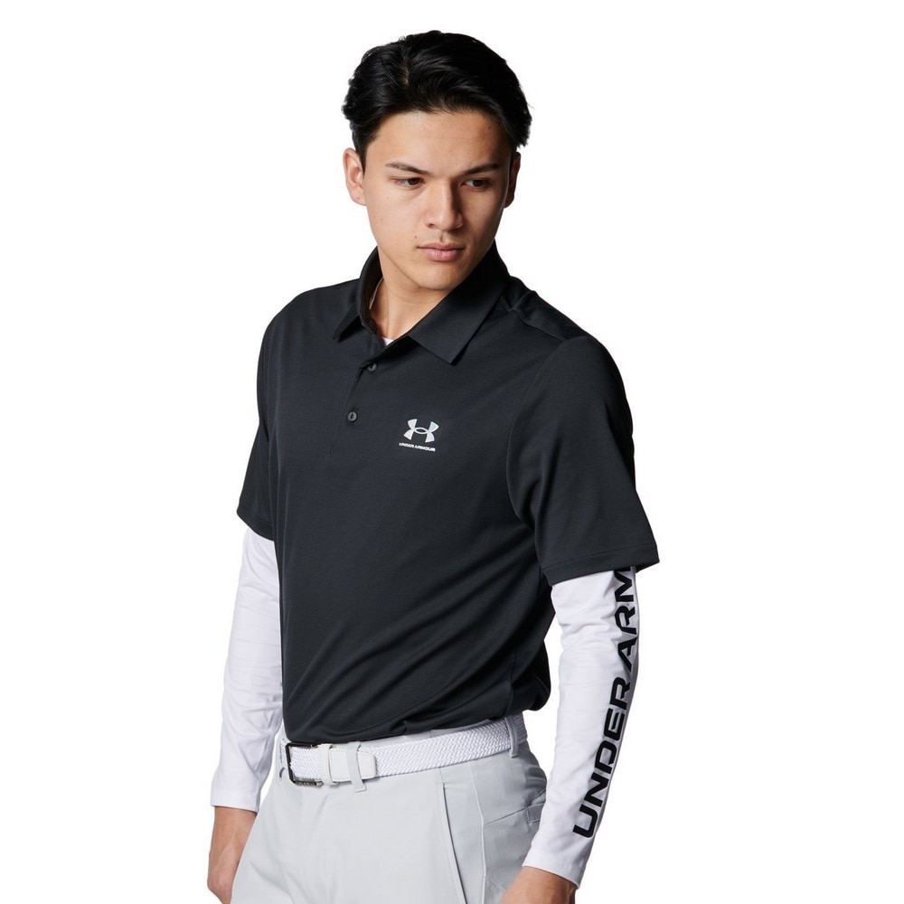 アンダーアーマー（UNDER ARMOUR）（メンズ）ゴルフウェア 速乾 ヒートギア フィッティド ノベルティ 長袖 クルーネックシャツ 6001245 100