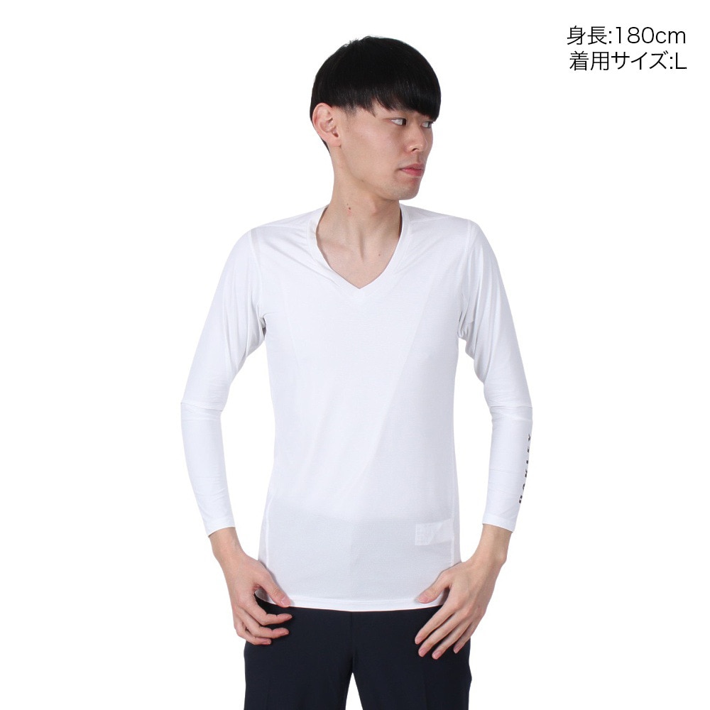 オークリー（OAKLEY）（メンズ）ゴルフウェア インナー 長袖 吸水速乾 接触冷感 ベースレイヤー Vネックベースレイヤー 5.0 FOA407738-100