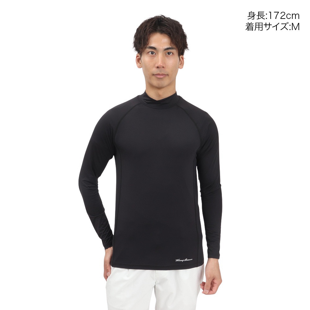 トミーアーマー（Tommy Armour）（メンズ）ゴルフウェア 接触冷感 高通気 長袖 モックネックシャツ TAGC25S040005 BLK
