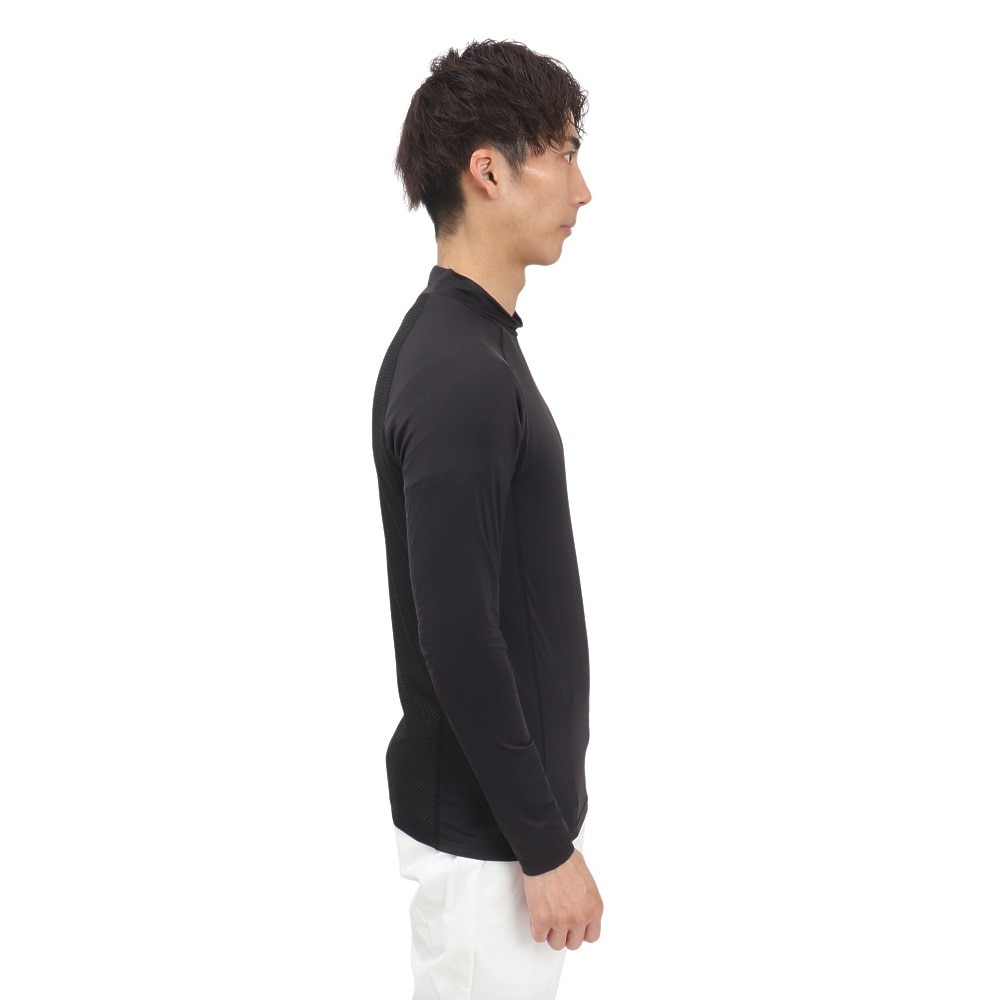 トミーアーマー（Tommy Armour）（メンズ）ゴルフウェア 接触冷感 高通気 長袖 モックネックシャツ TAGC25S040005 BLK