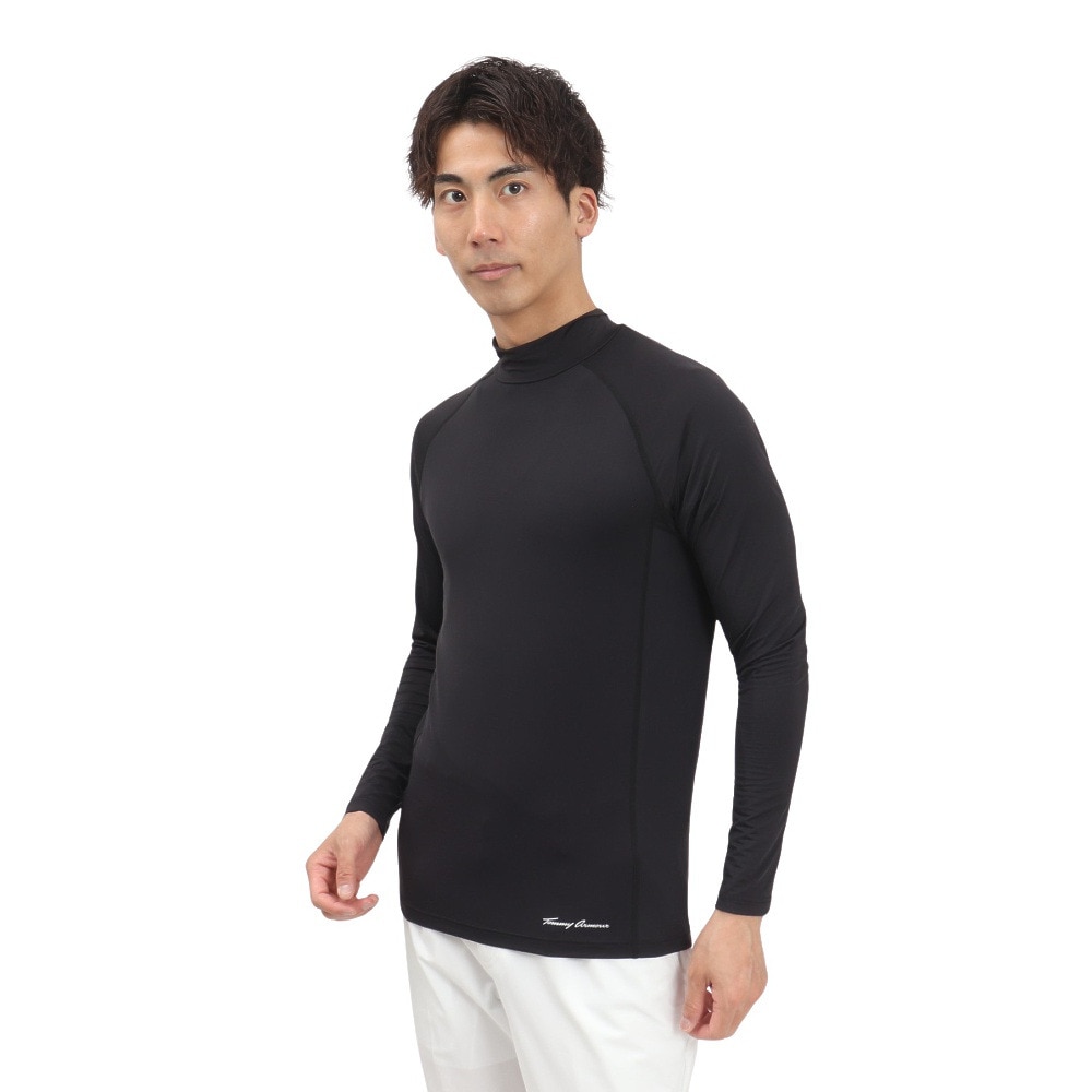 トミーアーマー（Tommy Armour）（メンズ）ゴルフウェア 接触冷感 高通気 長袖 モックネックシャツ TAGC25S040005 BLK