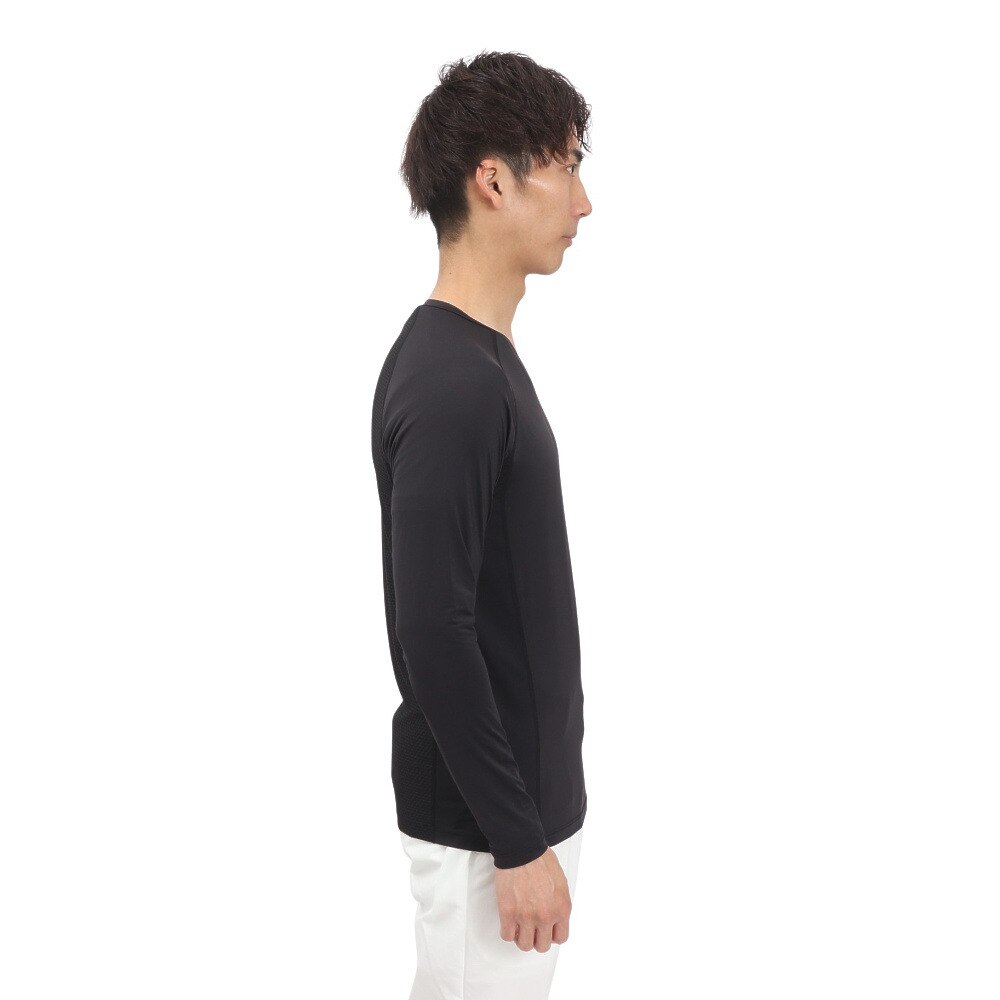 トミーアーマー（Tommy Armour）（メンズ）ゴルフウェア 接触冷感 高通気 長袖 Vネックシャツ TAGC25S040006 BLK