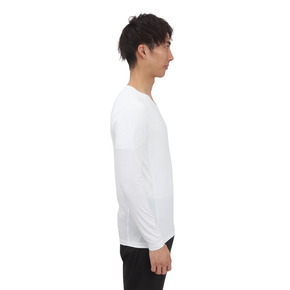トミーアーマー（Tommy Armour）（メンズ）ゴルフウェア 接触冷感 高通気 長袖 Vネックシャツ TAGC25S040006 WHT
