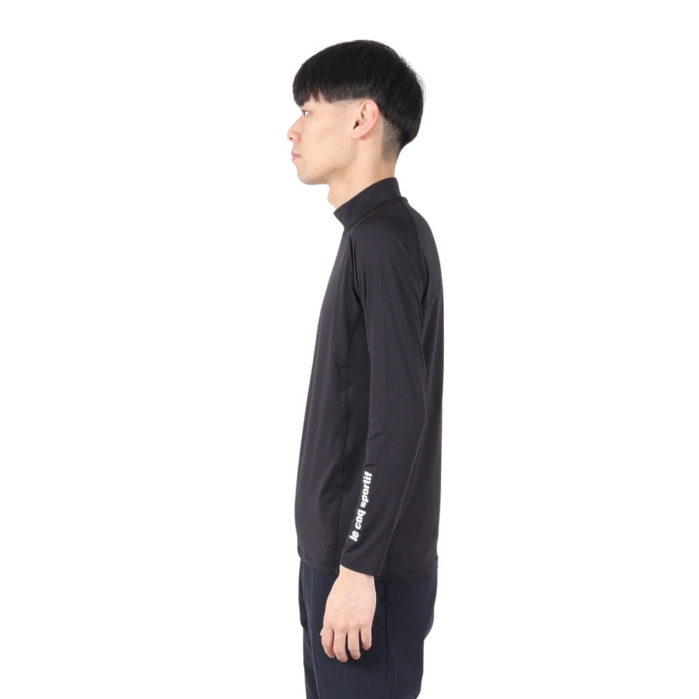 ルコックスポルティフ（lecoqsportif）（メンズ）ストレッチフォーサー ハイネックアンダーシャツ QGMXJM00 BK00