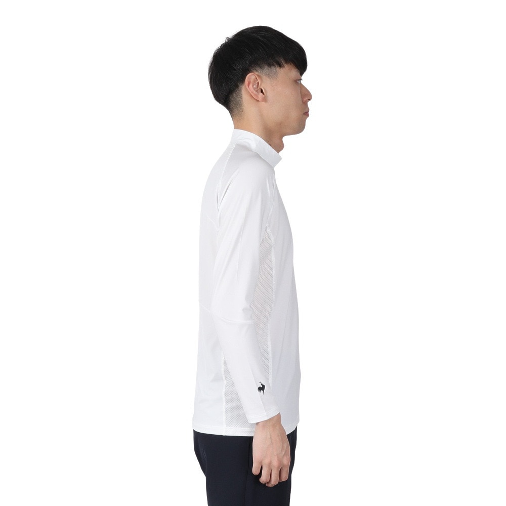 ルコックスポルティフ（lecoqsportif）（メンズ）ゴルフウェア 吸汗速乾 ストレッチフォーサー ハイネック 長袖 アンダーシャツ QGMXJM00WH00