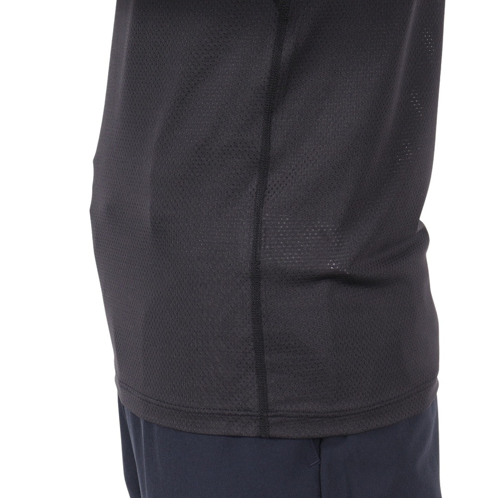 ルコックスポルティフ（lecoqsportif）（メンズ）ゴルフウェア 吸汗速乾 ストレッチフォーサー Vネック メッシュ 長袖 アンダーシャツ QGMXJM01BK00