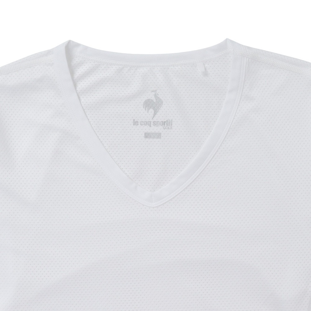 ルコックスポルティフ（lecoqsportif）（メンズ）ゴルフウェア 吸汗速乾 STF 長袖 Vネック メッシュアンダーシャツ QGMXJM01WH00