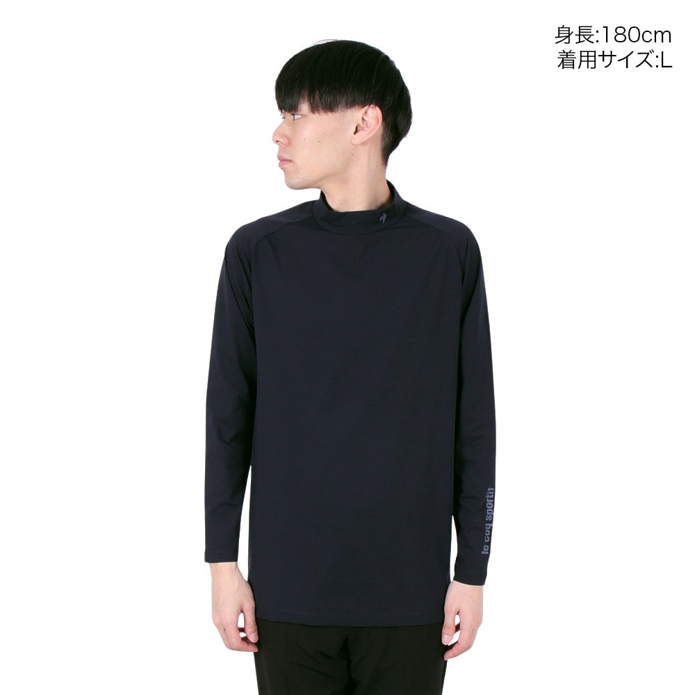 ルコックスポルティフ（lecoqsportif）（メンズ）ゴルフウェア アンダーウェア 吸水速乾 長袖ハイネックシャツ SMU LG5SUD01M NV00