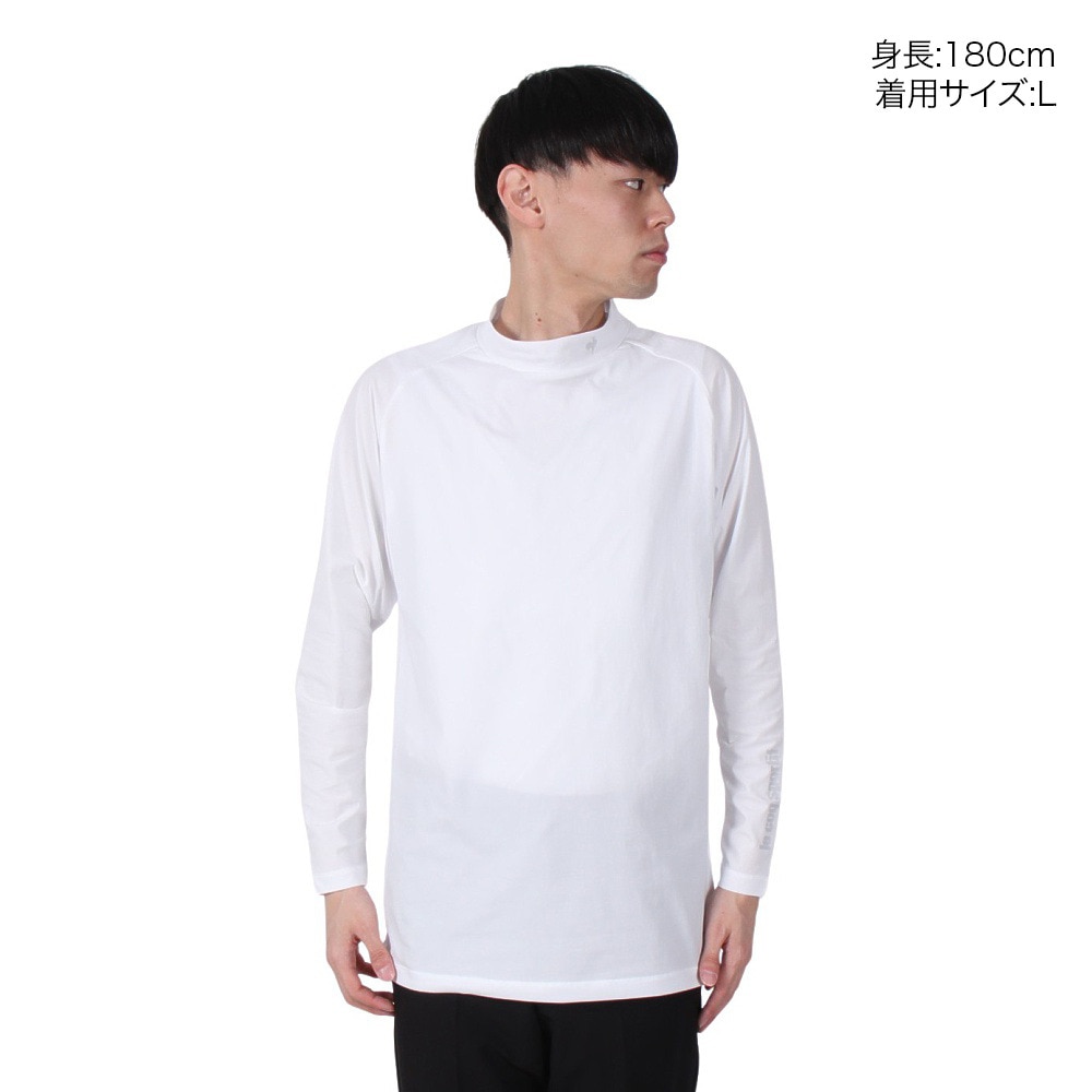 ルコックスポルティフ（lecoqsportif）（メンズ）ゴルフウェア アンダーウェア 吸水速乾 長袖ハイネックシャツ SMU LG5SUD01M WH00