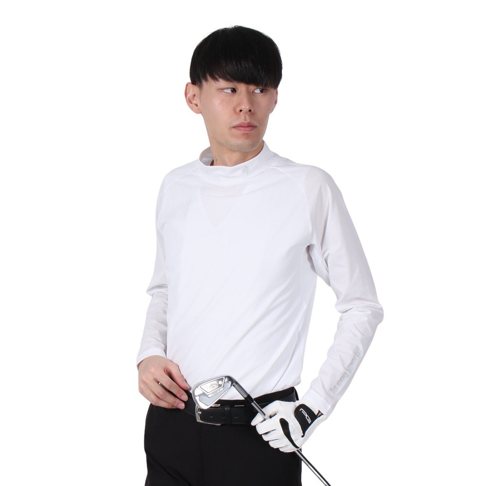 ルコックスポルティフ（lecoqsportif）（メンズ）ゴルフウェア アンダーウェア 吸水速乾 長袖ハイネックシャツ SMU LG5SUD01M WH00