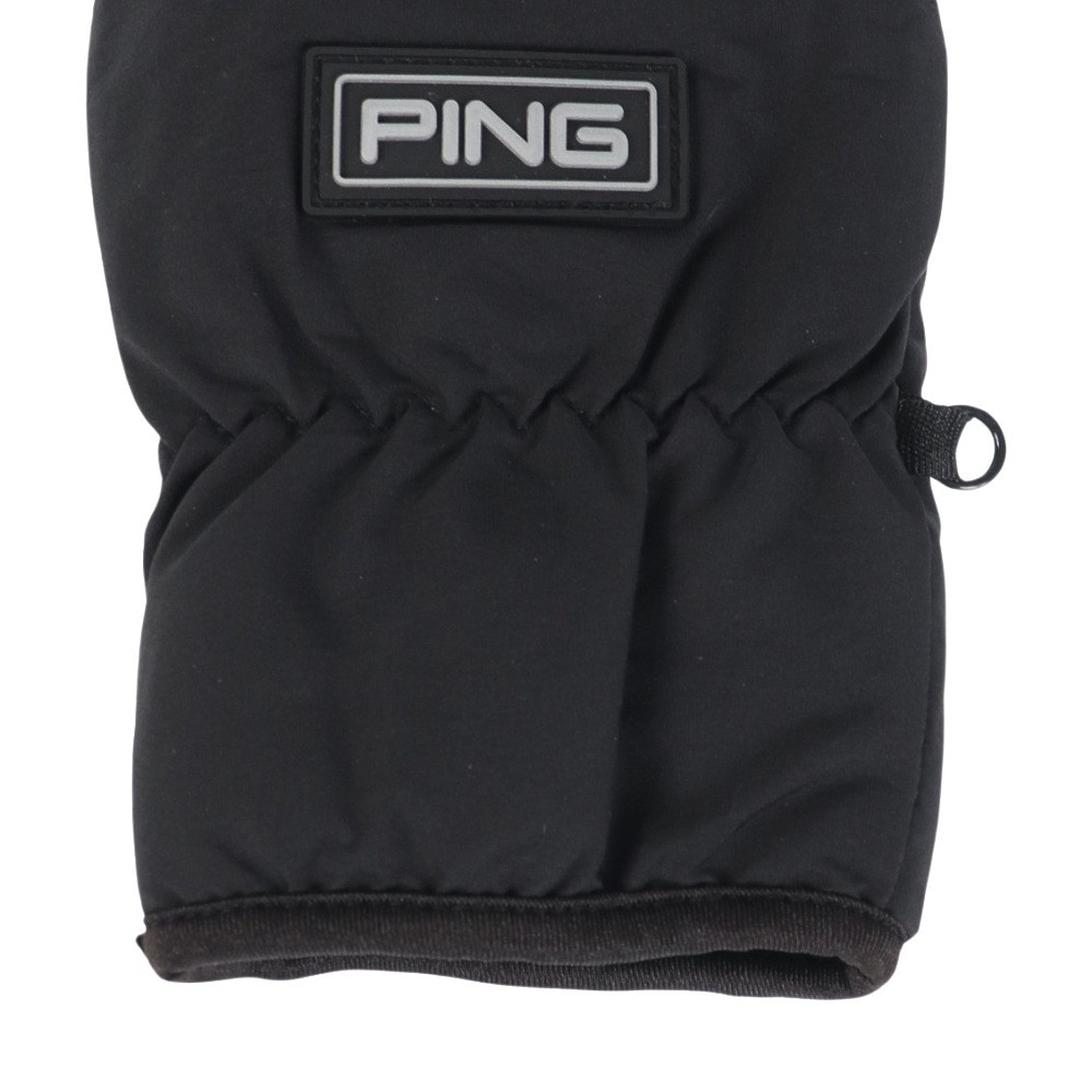 ピン（PING）（メンズ）ゴルフ 手袋 発熱 ミトングローブ AC-P2302 QH BK 37164