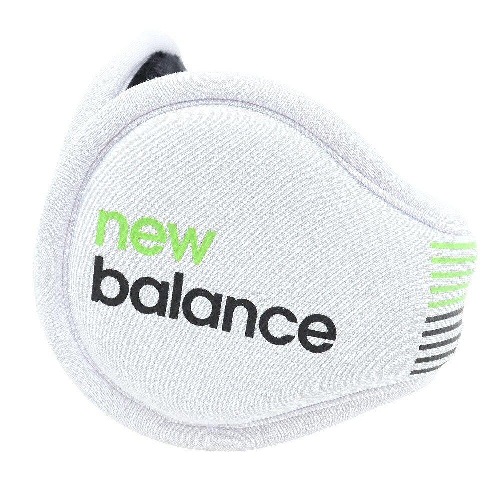 ニューバランス（new balance）（メンズ、レディース）ゴルフ 寒さ対策 防寒 あったかグッズ 耳当て 折り畳み サイズ調節 ボーダー×ロゴ イヤーマフ 012-2283002-030