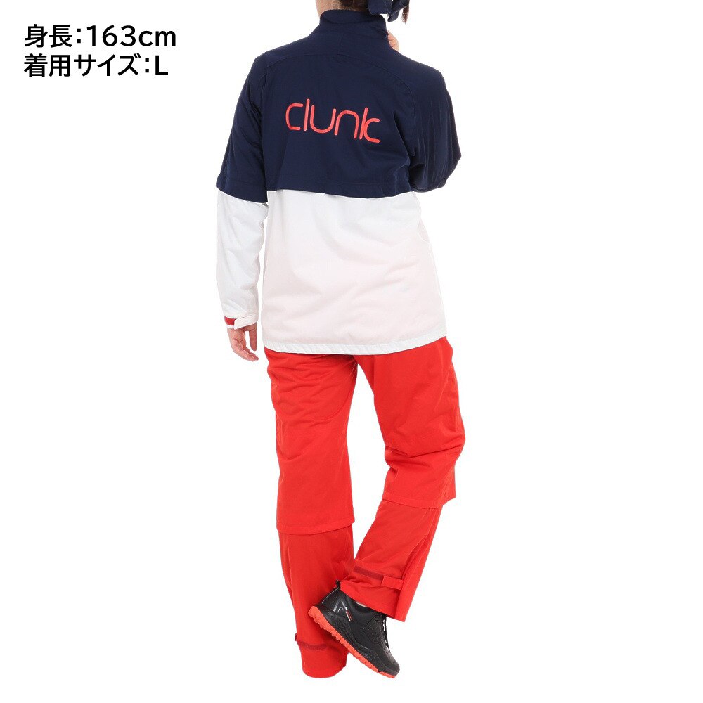 クランク（CLUNK）（レディース）ゴルフウェア レインウエア レディス B CL51UR32 NVY/WHT 収納袋付 雨具★★★