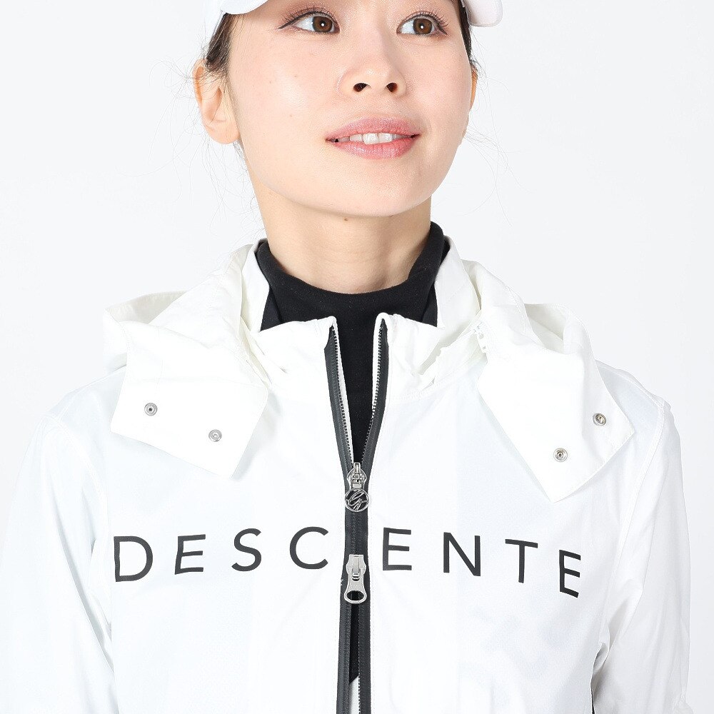 デサントゴルフ（DESCENTEGOLF）（レディース）ゴルフウェア ナイロンストレッチタフタレインジャケット DGWTJF00 WH00