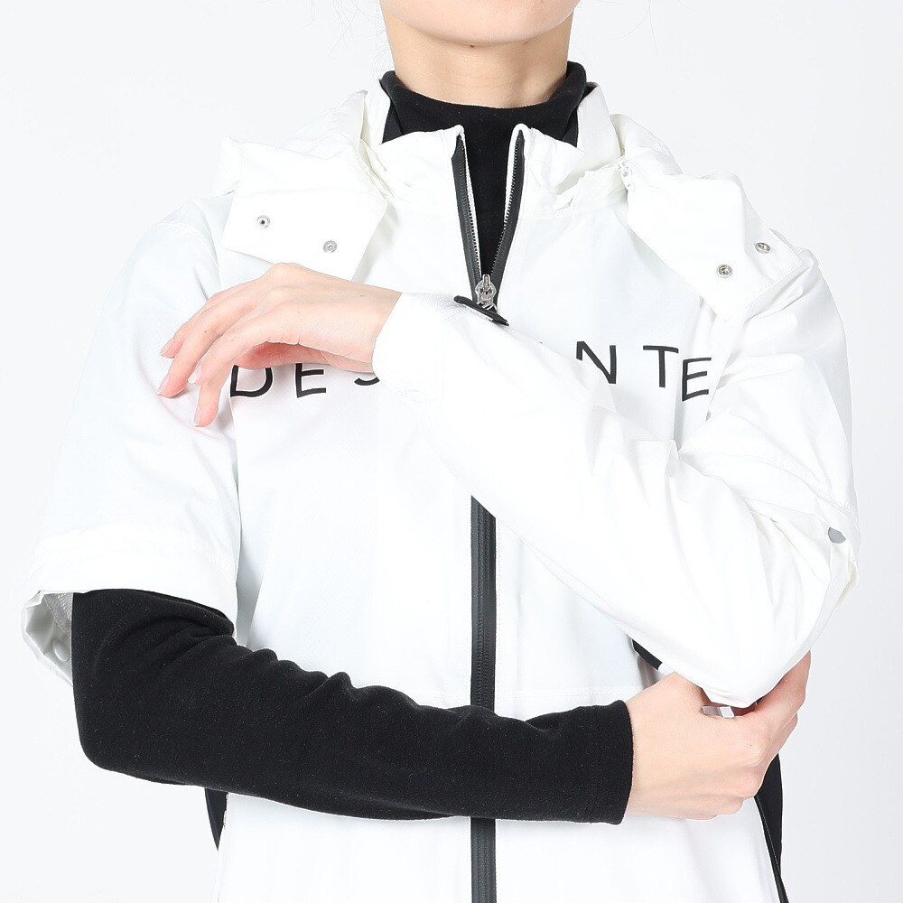 デサントゴルフ（DESCENTEGOLF）（レディース）ゴルフウェア ナイロンストレッチタフタレインジャケット DGWTJF00 WH00