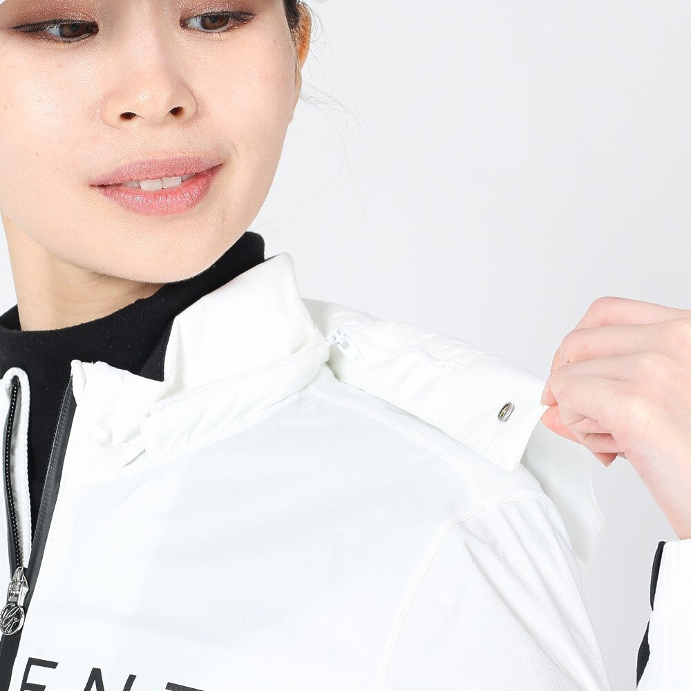 デサントゴルフ（DESCENTEGOLF）（レディース）ゴルフウェア ナイロンストレッチタフタレインジャケット DGWTJF00 WH00