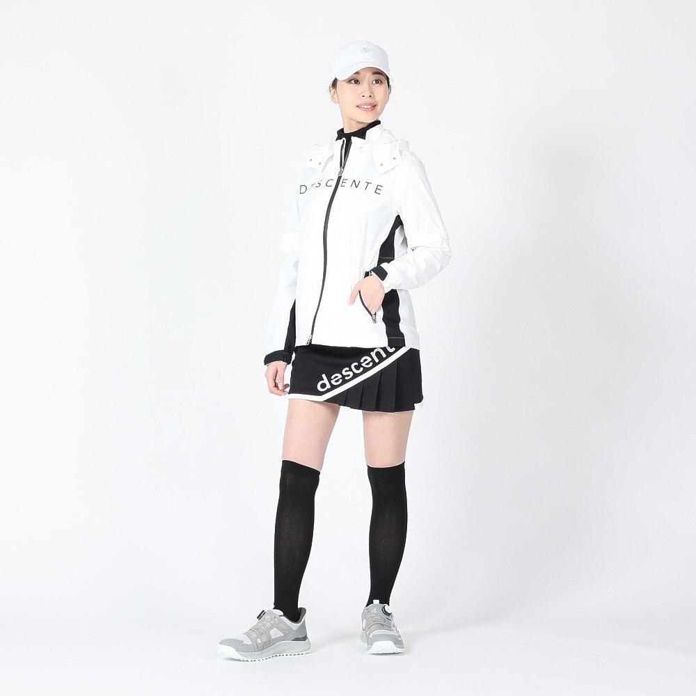 デサントゴルフ（DESCENTEGOLF）（レディース）ゴルフウェア ナイロンストレッチタフタレインジャケット DGWTJF00 WH00
