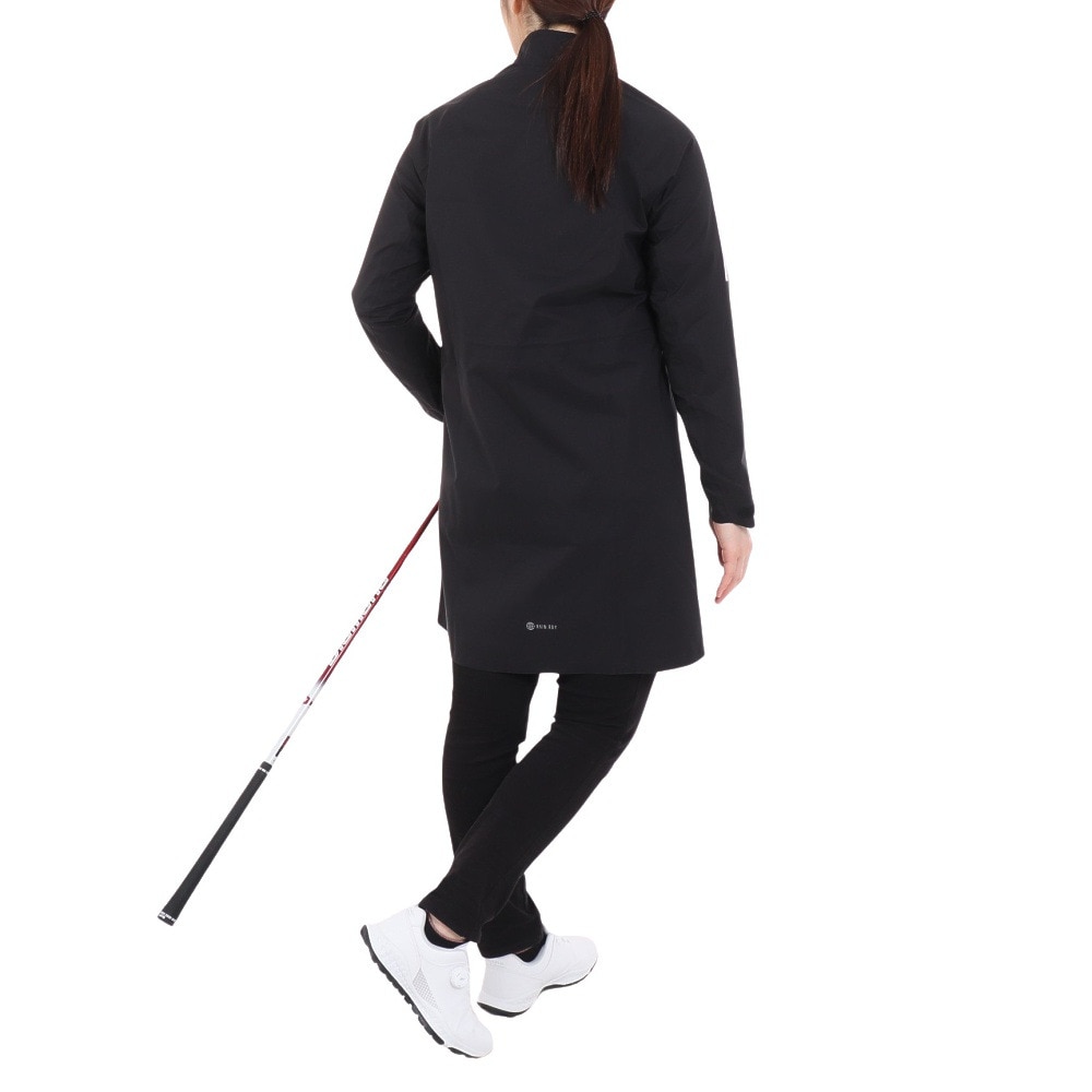 アディダス（adidas）（レディース）ゴルフウェア レインウェア 防水 撥水 ワンピース 収納袋付 BXE40-IA9338BK