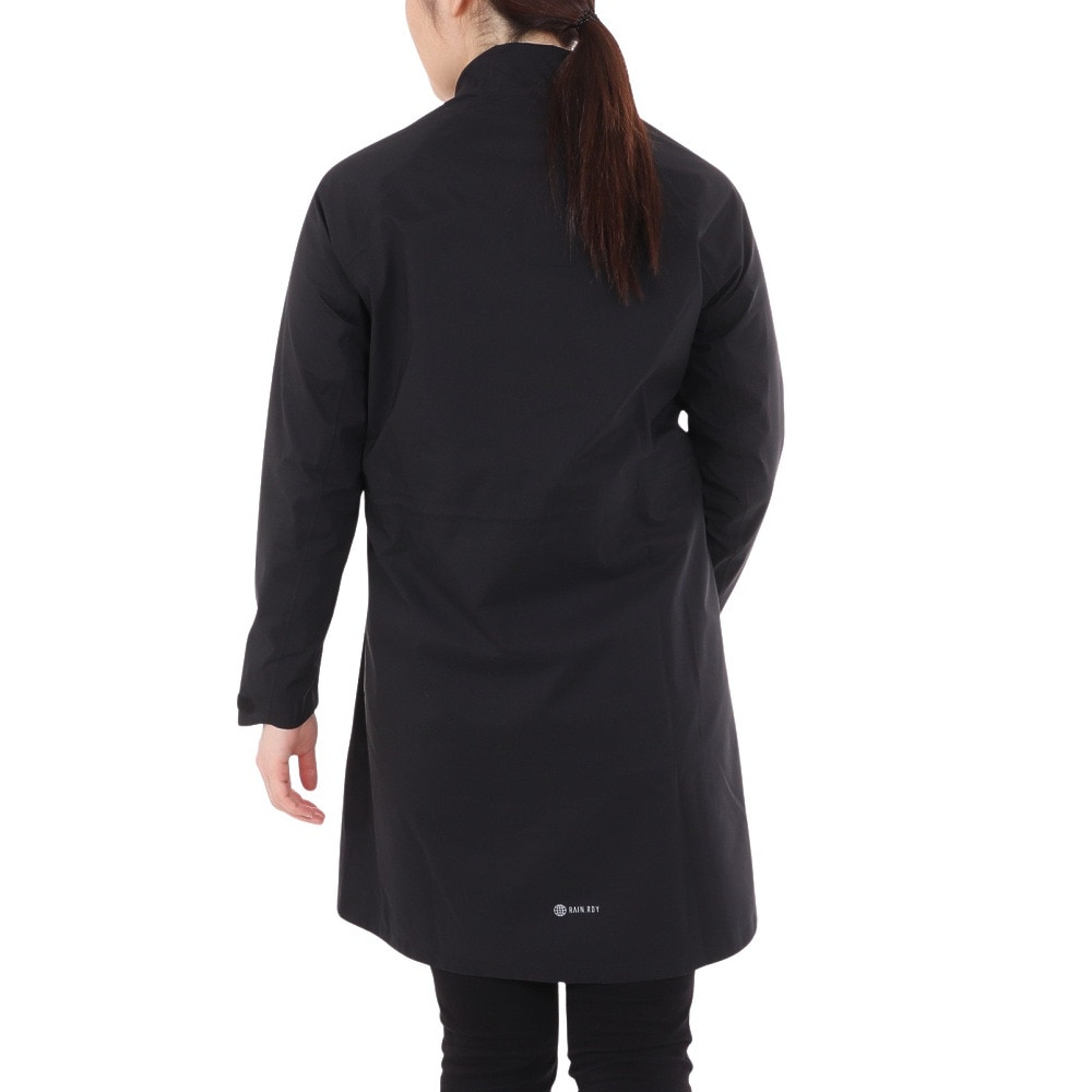 アディダス（adidas）（レディース）ゴルフウェア レインウェア 防水 撥水 ワンピース 収納袋付 BXE40-IA9338BK