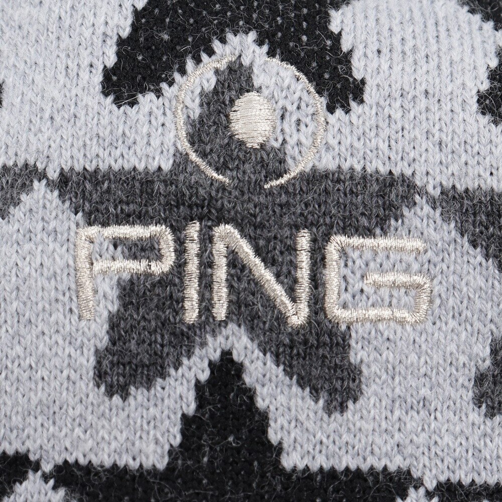 ピン（PING）（レディース）ゴルフウェア USA総柄 裏地付きニットブルゾン 622-2270008-022
