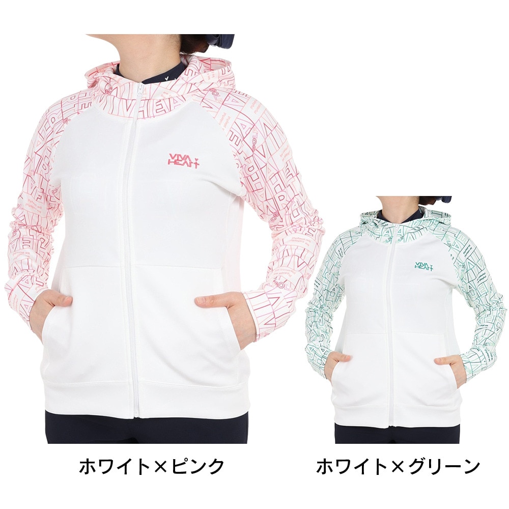 ビバハート（VIVA HEART）（レディース）ゴルフウェア アウター ストレッチダンボールパーカー フルジップ 012-38312-023
