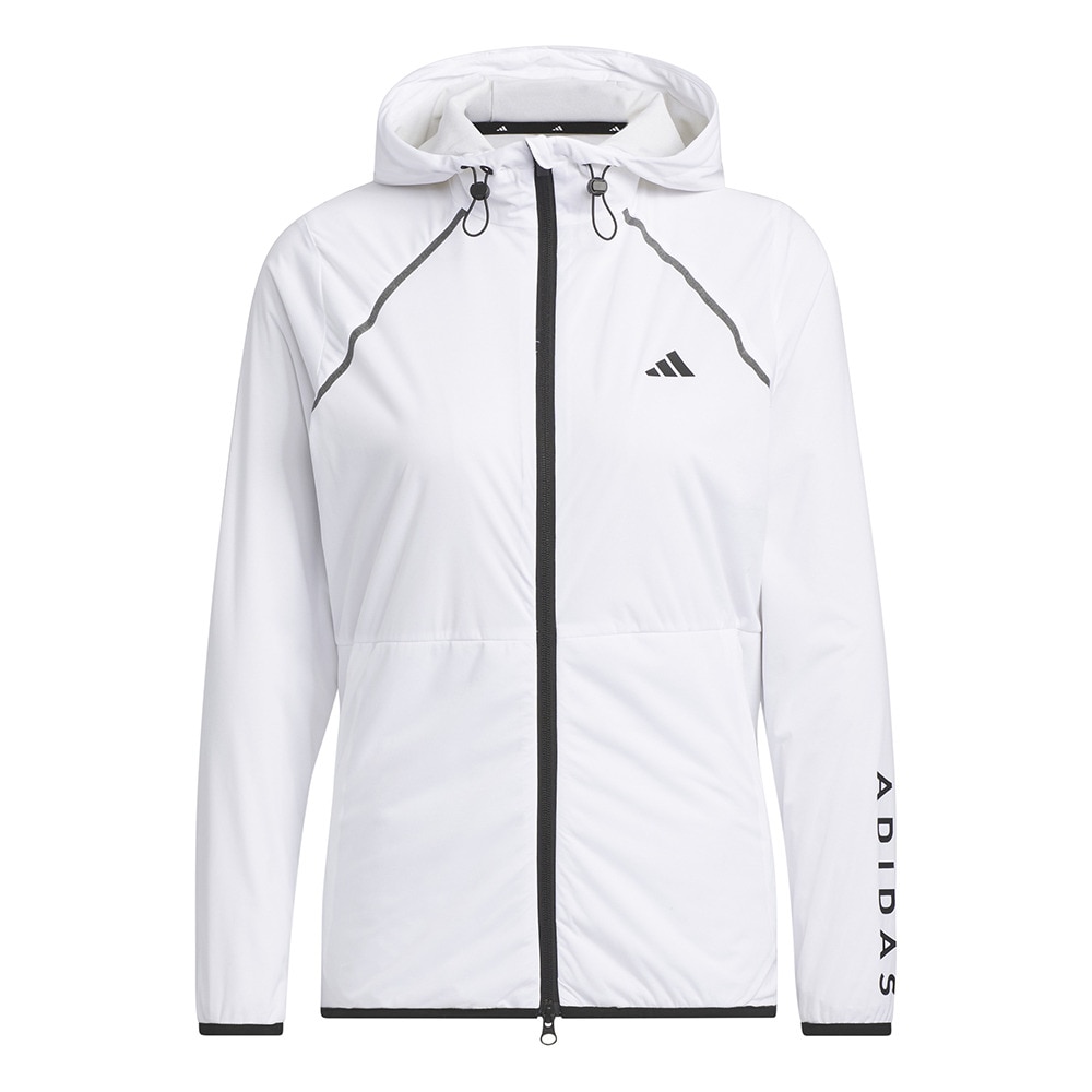 アディダス（adidas）（レディース）ゴルフウェア アウター パーカー WIND. RDY 防風 撥水 ストレッチジャケット  MKS67-HY0847WH