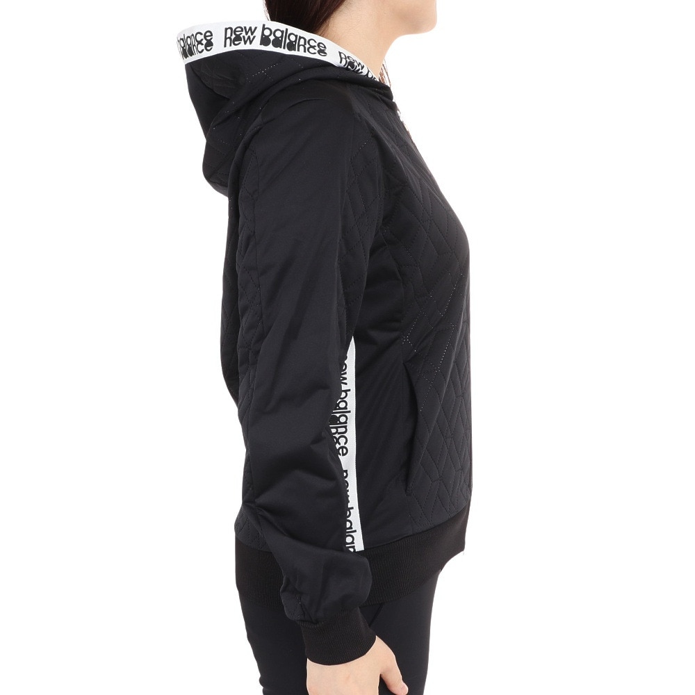 ニューバランス（new balance）（レディース）ゴルフウェア アウター パーカー 防風 QUILTED フルジップフーディー 012-3220503-010