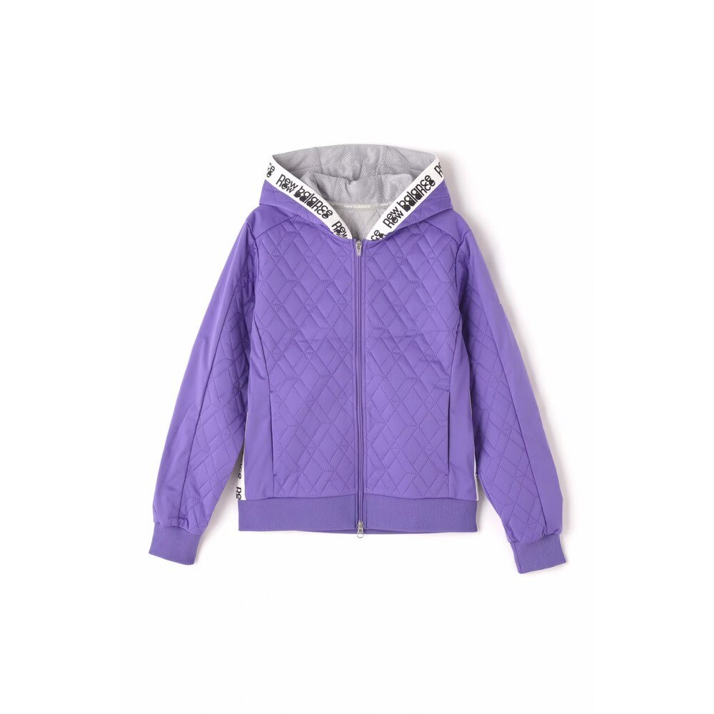 ニューバランス（new balance）（レディース）ゴルフウェア アウター ダイヤキルト フルジップ フーディー 012-3220503-080